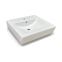Ece Banyo - Sekura Tezgah Üstü Kare Lavabo 50 Cm Beyaz - 7107