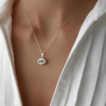 Greek Göz Kolye Sarı