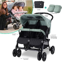 Lorelli Twin İkiz Bebek Arabası Green Bay Yeşil
