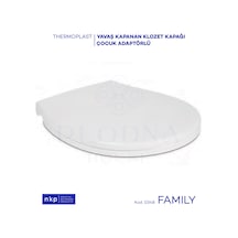 Çocuk Adaptörlü Yavaş Kapanan Klozet Kapağı Family Çocuk Adaptörlü Yavaş Kapanan Klozet Kapağı Family