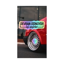 Hologram Devran Dönüyor, İyi Seyirler Yazı Jdm Araba-motosiklet Cam Etiket Sticker