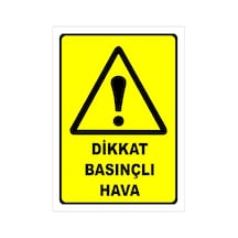 Dikkat Iş Makinaları Çalışma Sahası Levhası Levha Vim 011 15x21 Cm Galvaniz Saç 0,4 Mm