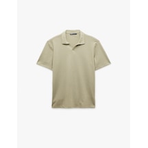 Koton Pamuklu Regular Fit V Polo Yaka Kısa Kollu Tişört Yeşil 5sam10024mk Yeşil