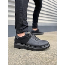 Jy151 Boost Bağcıklı Cilt Süet Erkek Günlük Sneaker Ayakkabı Csst - Siyah Siyah