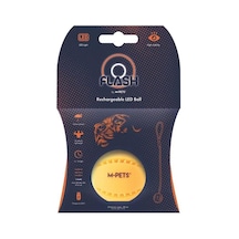 M-pets Flash Led Işıklı Top Köpek Oyuncağı Turuncu