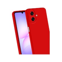 Samsung Galaxy Uyumlu - A07 4g Nano İçi Kadife Silikon - Kırmızı
