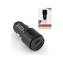 45w Pd Usb Oto Şarj Kafa Hızlı Şarj Çakmaklık Adaptörü Usb-c Ve Usb-a Çıkışlı Apple Uyumlu iPhone Ve Android