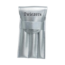 Twiezers Twzset3441 Deri Çantalı 3'lü Paslanmaz Çelik Cımbız Seti - Gümüş/gümüş
