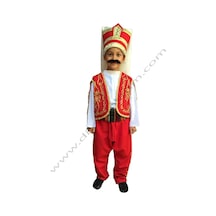 Yeniçeri Çocuk Kıyafeti Mehter Kostümü Kırmızı