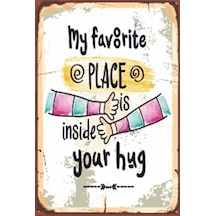 benim favorim retro ahşap poster 20x30 cm
