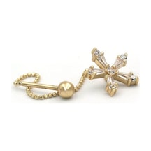 Lilarote Bagetli Yıldız Altın Tragus Küpe 41831017