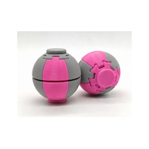 Alvera Press Küresi 3d Baskı Dönüşen Mekanik Fidget Stres Oyuncağı-pembe-gri