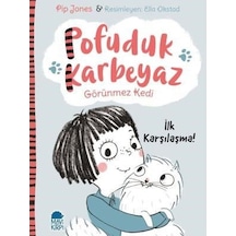 İlk Karşılaşma-Pofuduk Karbeyaz Görünmez Kedi - Pip Jones - Mavi Kirpi