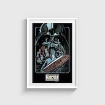 Star Wars: The Empire Strikes Back 1980 Film Posteri Tablo Çerçeveli Poster Duvar Dekorasyonu Beyaz Çerçeveli Tablo Beyaz Çerçeveli Tablo Dn11d352beyaz