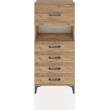 Hyperion Dolap Tek Raflı 5 Çekmeceli 60x44x134 Çam-çam Çam