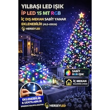 Yılbaşı Led Işık İp Led 15 Mt Rgb İç Dış Mekan Sabit Yanar Eklenebilir RGB