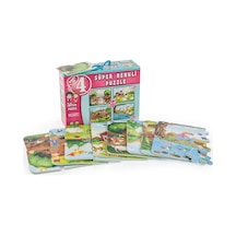 3222 Dıytoy Süper Renkli 4'Lü Puzzle Çiftlik / 8+12+16+24 Parça