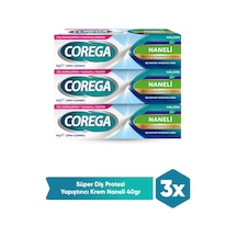 Corega Krem Yapıştırıcı Naneli 40 Gr 3 Adet