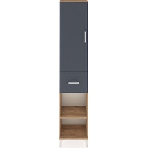 Arges Dolap 3 Raflı Tek Çekmeceli Tek Askılı 44x30x221 Çam-antrasit Atlas Çam