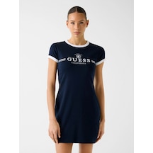 Guess Mila Kısa Kollu Kısa Kadın Lacivert Elbise V6gk05k2988-a71w Lacivert