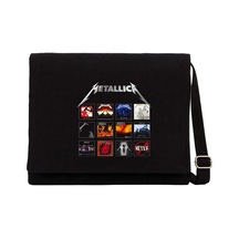 Metallica Album Covers Siyah Kanvas Postacı Çantası