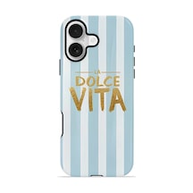Apple iPhone Uyumlu 16 Plus Vorian Çift Katmanlı Kılıf La Dolce Vita Blue