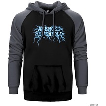 Avenged Sevenfold Lighting Logo Gri Reglan Kol Kapşonlu Sweat Gri