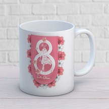 8 Mart Dünya Kadınlar Günü 5. Tasarım Kupa Bardak Çok Renkli