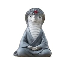 Novahub Reçine Zen Yılan Figür 2025 Yılan Yılı Süsü Oturmak