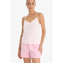 Defacto Regular Fit V Yaka Askılı Üst-fall İn Love F6989ax25aupn38 Pembe