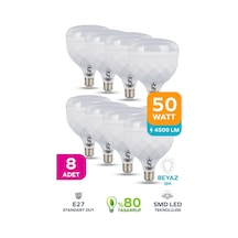 50w Kristal Tasarruflu E27 Beyaz Işık Torch Led Ampul 8 Adet 8 Adet