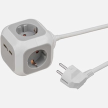 Brennenstuhl Alea Power 1,4 Metre Küp 4'lü 2 Usb'li Priz
