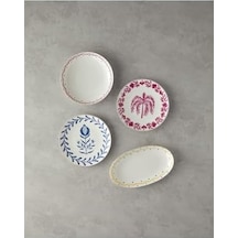 Carnival Porselen Pasta Tabağı 20 Cm Lacivert-beyaz Açık