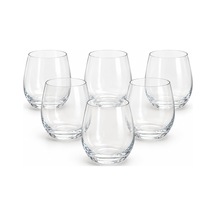 Kristal Cam Su Bardağı Seti 6'li, Her Bardak 380 Ml, Şeffaf Yuvarlak Meşrubat, Limonata Ve Meyve Suyu Bardağı Diğer
