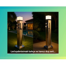 Allimo 304 Paslanmaz Led Aydınlatmalı Bahçe Ve Havuz Duşu