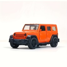 Tcherchi Wrangler Off-road Araç Modeli İçin Alaşım Araba Modeli Simülasyonu Alaşım Geri Çekin Çocuk Oyuncak Araba Turuncu