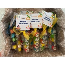 Karne Hediyesi Çok Renkli Karışık Desenli Parmak Şeker 100 Adet
