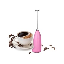 Coffee Whisk Pilli Metal Çırpıcı Mini Mixer - Pembe Metal Pembe Diğer