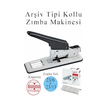 Büyük Boy Zımba Makinesi 1 Adet Arşiv Tipi Zımba Makinası 100 Sayfa Kapasiteli Zımba Teli Hediyeli Kollu Zımba Makinası