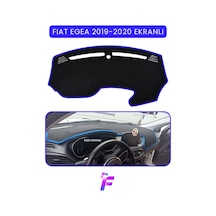 Fıat Egea 2019-2020 Ekranlı Uyumlu Torpido Örtüsü Çatlama Ve Isıya Karşı Tam Koruma Tb23 Mavi
