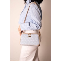 Silver Polo Sp899 Kadın Çapraz Çanta Monogram Mavi-ten