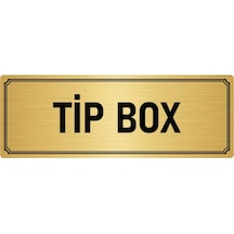Metal Yönlendirme Levhası, Departman Kapı İsimliği Tip Box 10x20 cm Altın Renk