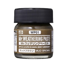 40 Ml. Mr.weathering Paste Mud Brown Eskitme Macunu, Mr.hobby Wp01 Standart
