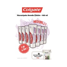 Colgate Hassasiyete Anında Çözüm Diş Macunu 7 x 100 ML + Rosie Pamuk