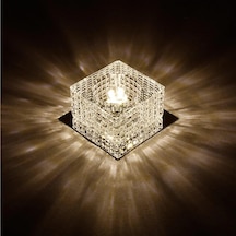 Çok Renkli Kristal Led Tavan Işıkları Oturma Odası Yatak Odası Modern Kare Dekoratif Lamba Açık Çok Renkli