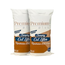 Doğal Bentonit Kedi Kumu Aktif Karbonlu 10 Lt X 2 Paket, Topaklanan, Kokusuz,%99,5 Tozsuz, Yüksek Emicilik Gücüne Sahip Kedi Kumu 2 Li Paket - 20lt