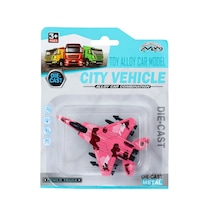 Die Cast Metal F-15 Benzeri Savaş Uçağı Pembe Kamuflaj