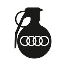 Audi Araba Tampon El Bombası Sticker Yapıştırma