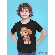 Bumeta Paw Petrol Skye Karakter Characters Çocuk Tişört T-shirt Siyah