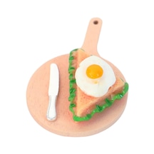 Bebek Evi Diy Minyatür Sahne Yumurtalı Sandviç Için Mutfak Aksesuarları Seti Oyna Pretend Oyuncak
